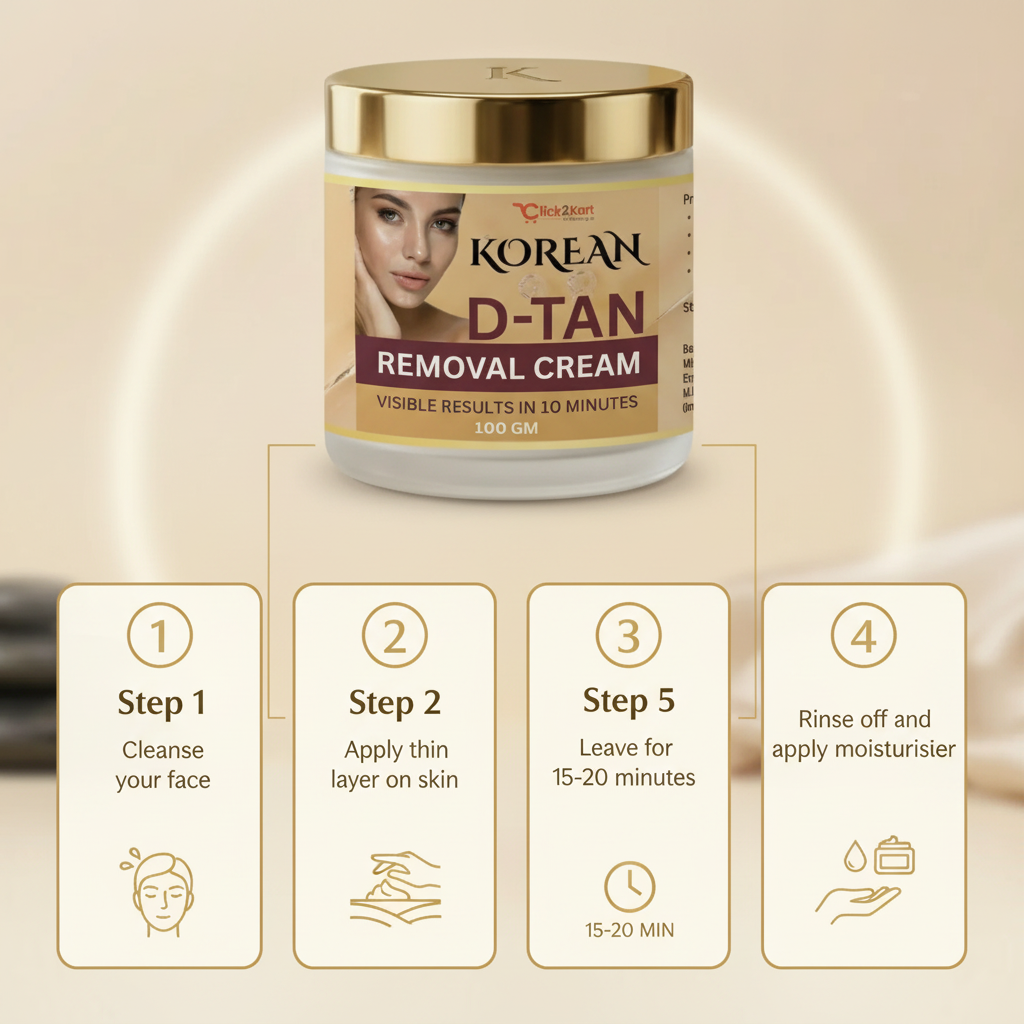 How to Use - Korean D-Tan Removal Cream